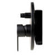 Black Matte Shower Valve with Rounded Lever Handle and Diverter