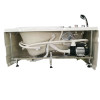 EAGO AM175-L  5'' White Acrylic Corner Whirlpool Bathtub - Drain on Left