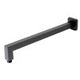 Black Matte 16" Square Wall Shower Arm