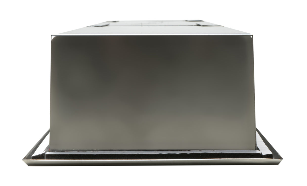 ALFI brand 8 x 36 Polished Stainless Steel Vertical Triple Shelf Bath Shower Niche