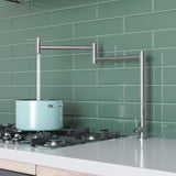 ALFI brand AB5018-PSS Polished Stainless Steel Retractable Pot Filler Faucet