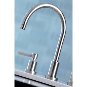 Kingston Brass KS8728DL Widespread Kitchen Faucet, Brushed Nickel