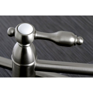 Kingston Brass KS3108TAL Tudor Wall Mount Pot Filler Kitchen Faucet, Brushed Nickel