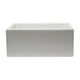 ALFI brand AB2418HS-W 24 inch White Reversible Smooth / Fluted Single Bowl Fireclay Farm Sink