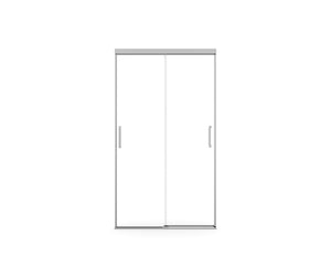 MAAX 138520-900-084-000 Incognito 74 39-42 x 74 in. 8mm Bypass Shower Door for Alcove Installation with Clear glass in Chrome