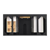 Lorelai 48" Single Vanity, Black Onyx w/ 3 CM Carrara White Marble Top