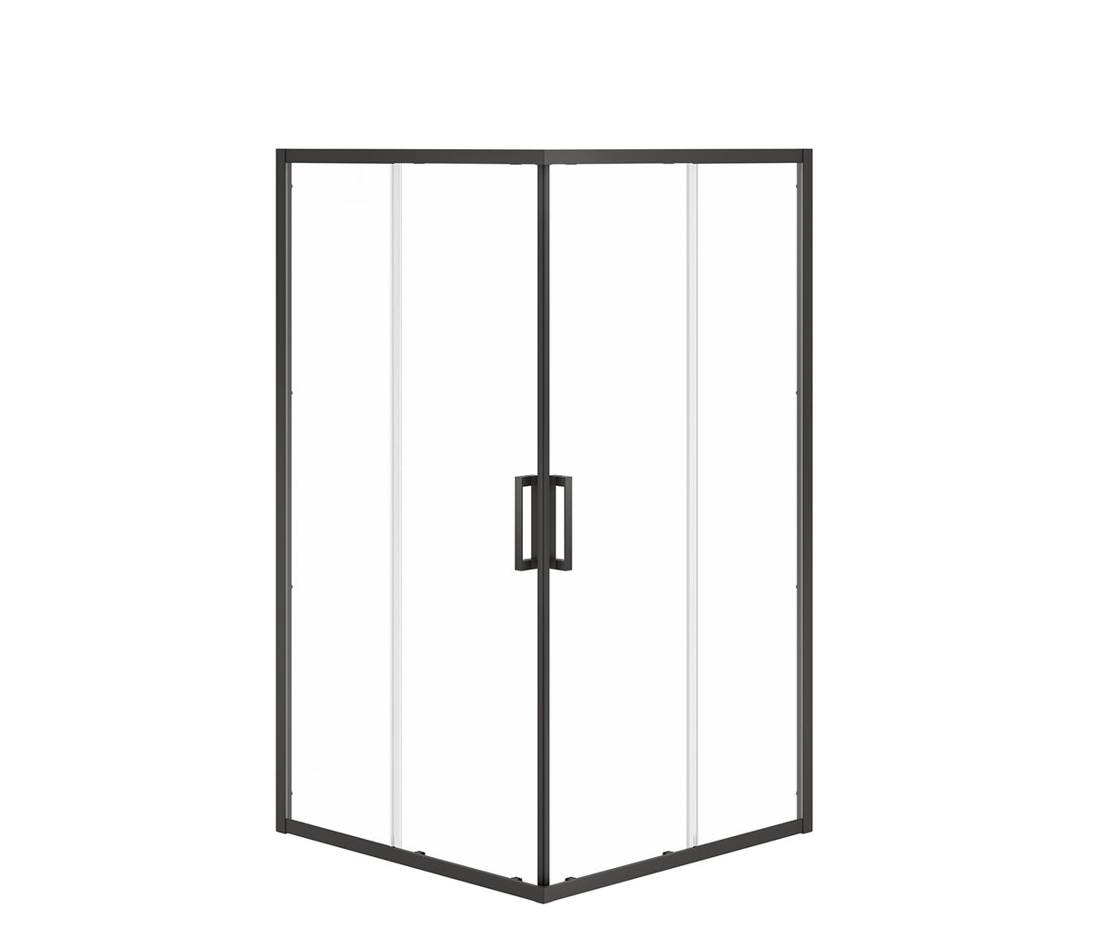 MAAX 137451-900-340-000 Radia Square 42 x 42 x 71 ½ in. 6 mm Sliding Shower Door for Corner Installation with Clear glass in Matte Black