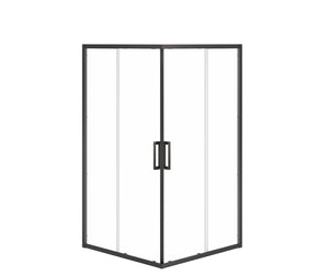 MAAX 137451-900-340-000 Radia Square 42 x 42 x 71 ½ in. 6 mm Sliding Shower Door for Corner Installation with Clear glass in Matte Black
