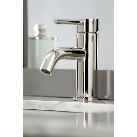 Fauceture LS822DLPN Concord Single-Handle Bathroom Faucet with Push Pop-Up, Polished Nickel