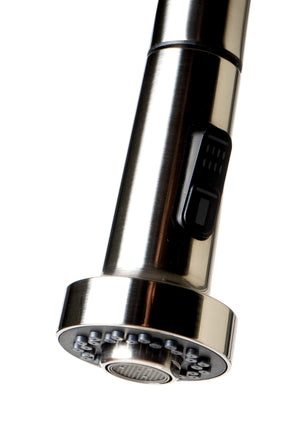 Brushed Nickel Sensor Gooseneck Pull Down Kitchen Faucet