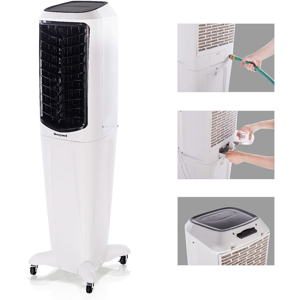 Honeywell TC50PEU Indoor Portable Evaporative Air Cooler, Fan & Humidifier
