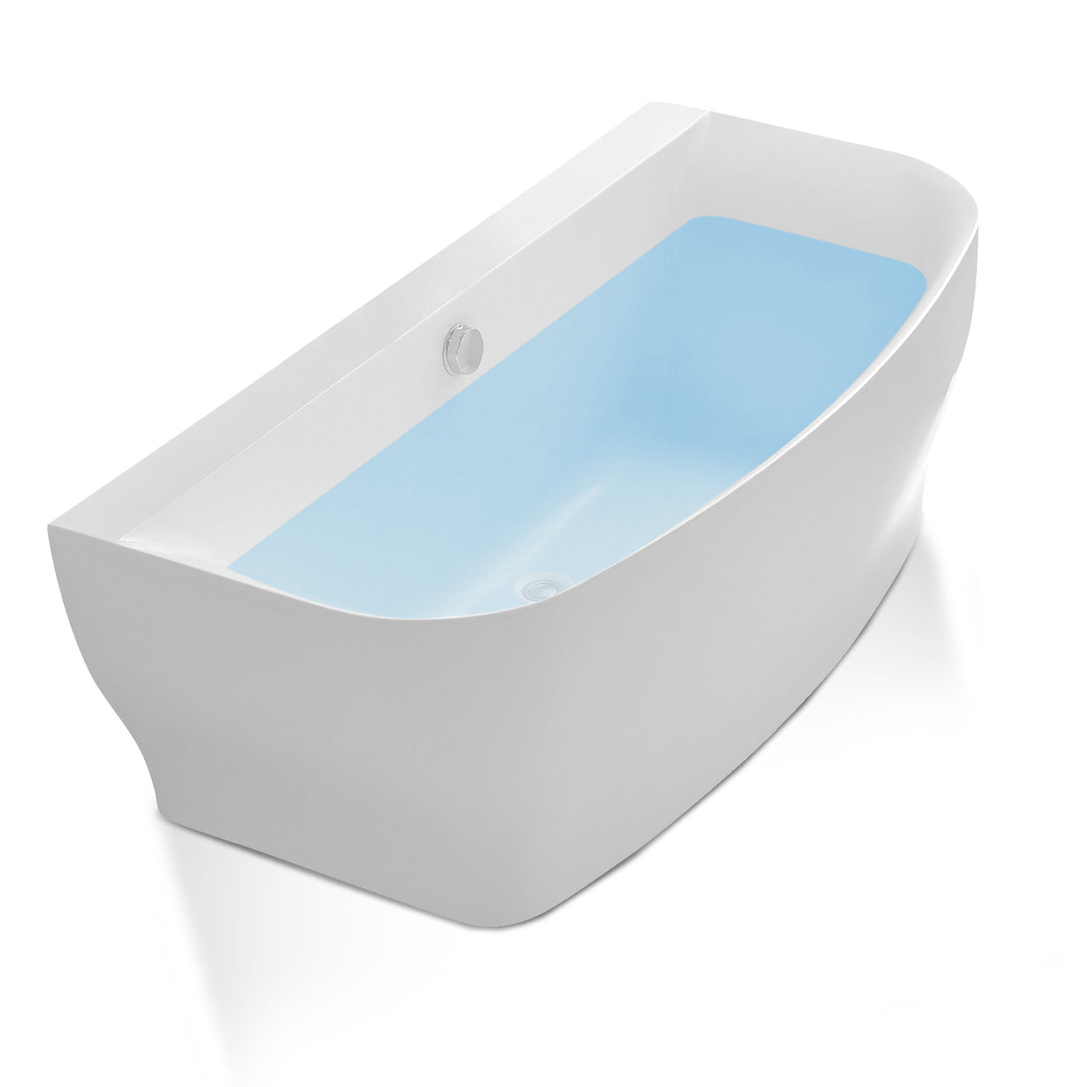 ANZZI FT-AZ112-R Series 5.41 ft. Freestanding Bathtub in White