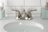 Kingston Brass KB2628 4 in. Centerset Bathroom Faucet, Brushed Nickel