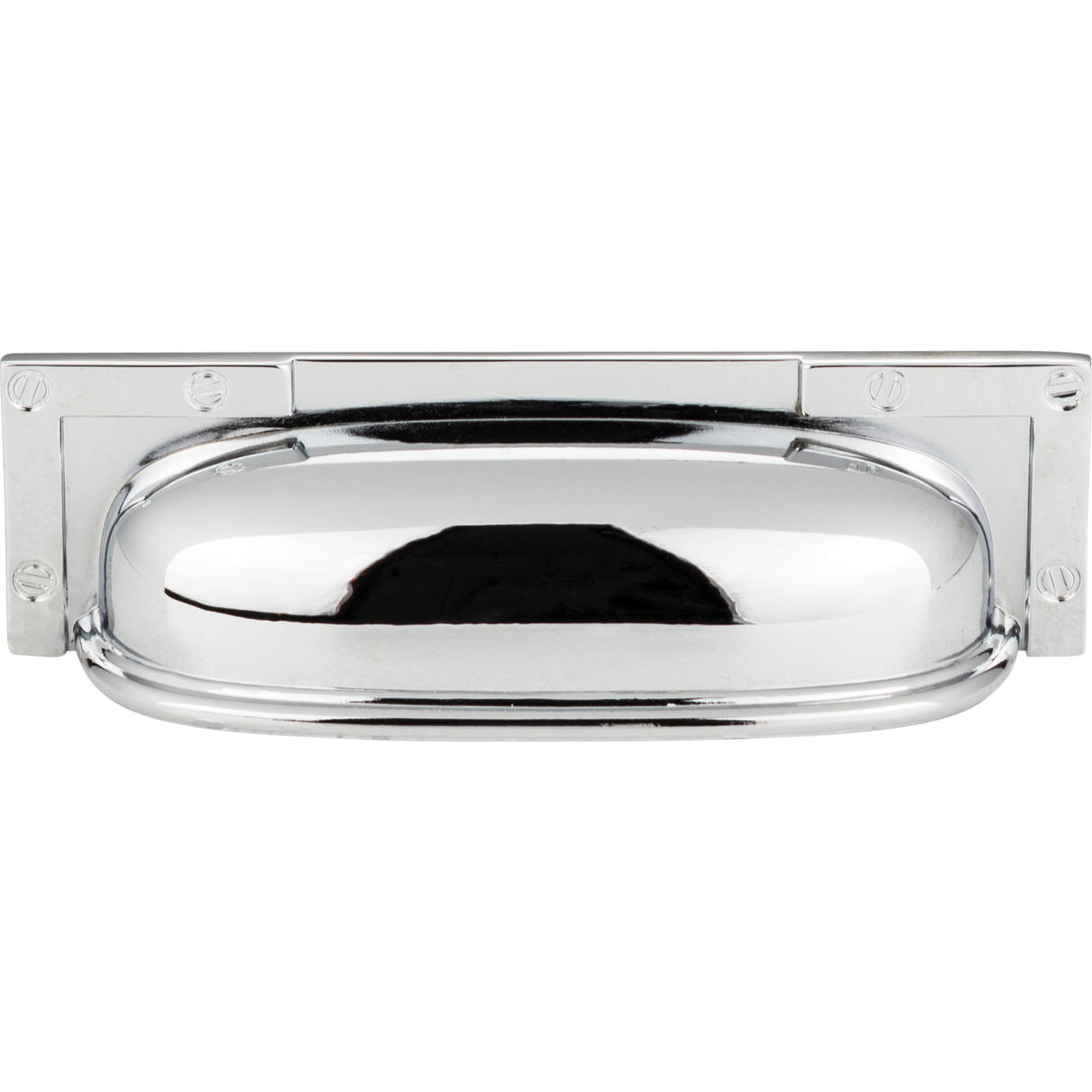 Atlas Homewares Campaign L-Bracket Cup Pull 3 3/4 Inch (c-c) Polished Chrome