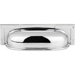Atlas Homewares Campaign L-Bracket Cup Pull 3 3/4 Inch (c-c) Polished Chrome