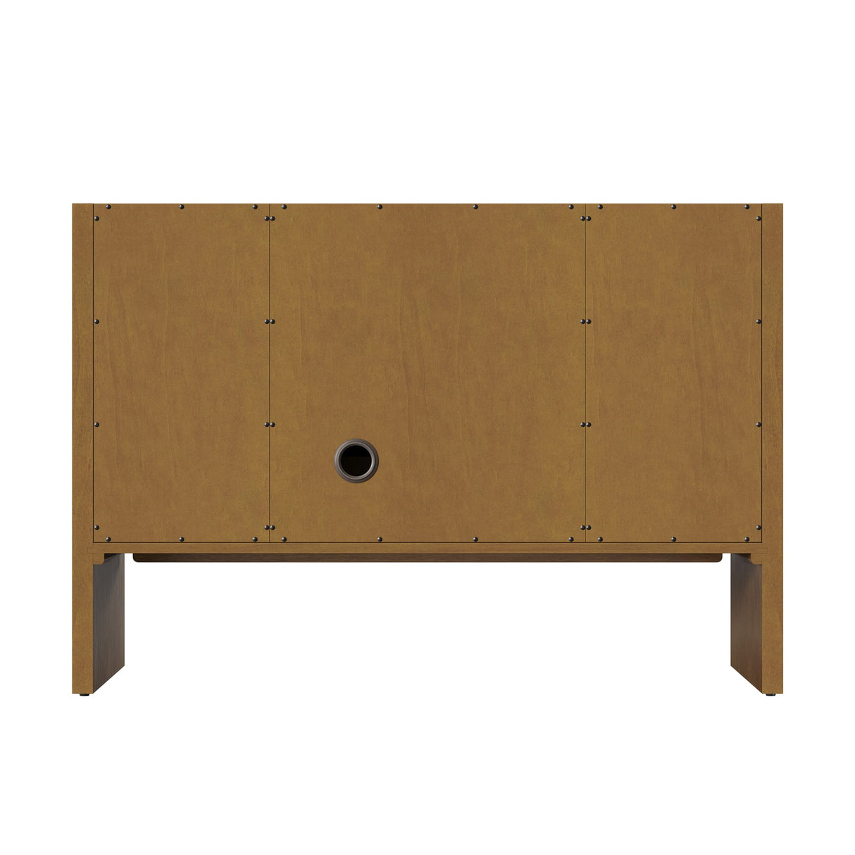 Hudson 48" Single Vanity, Honey Oak w/ Single Hole 3 CM White Zeus Silestone Top and Matching Backsplash