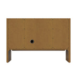 Hudson 48" Single Vanity, Honey Oak w/ Single Hole 3 CM White Zeus Silestone Top and Matching Backsplash