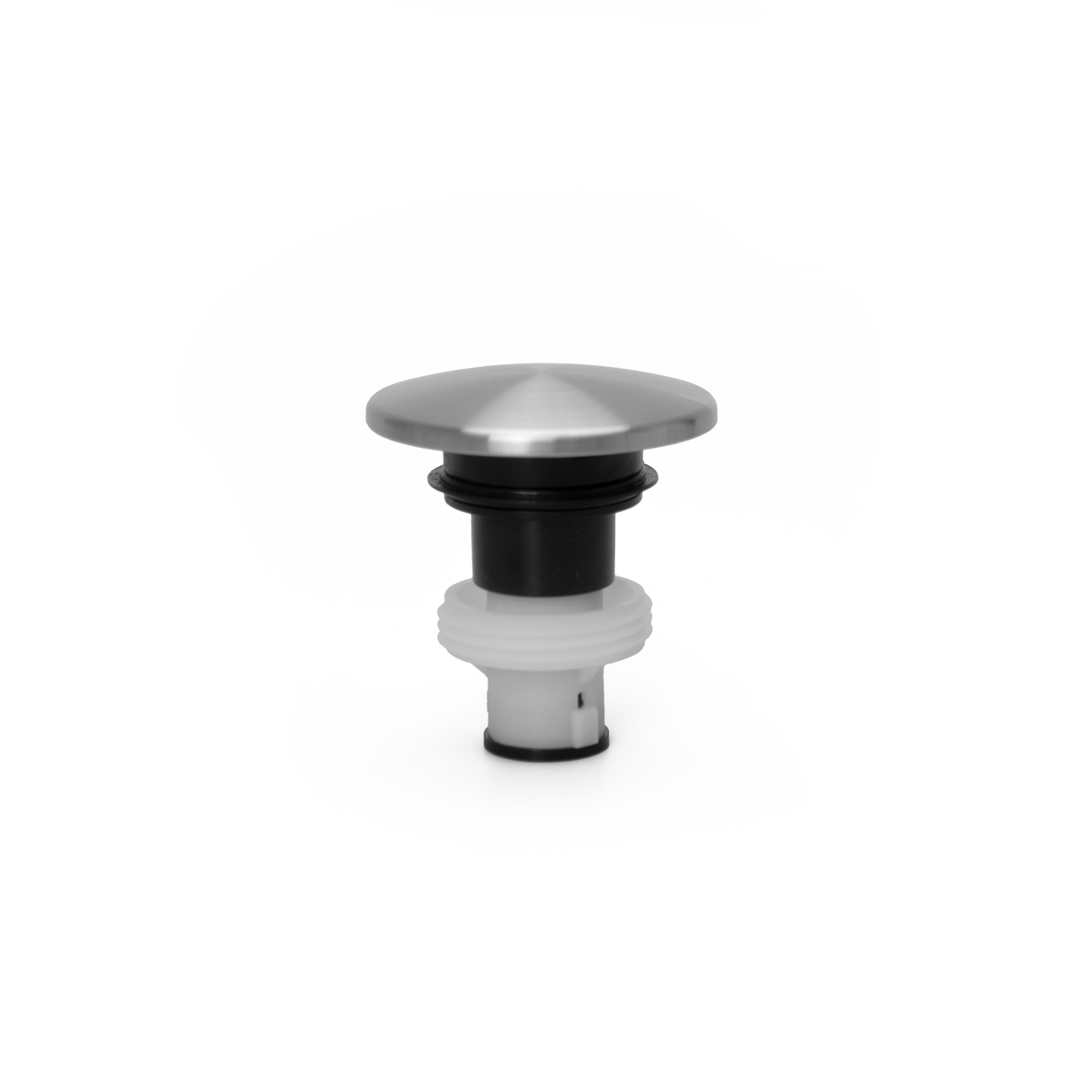 Push & Seal Drain Stopper without Logo in Brushed Nickel