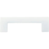Atlas Homewares Round Rail Pull 3 3/4 Inch (c-c) White Gloss