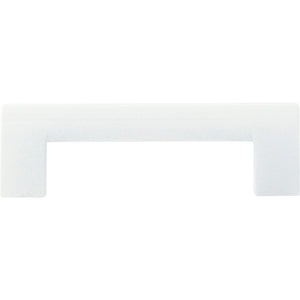 Atlas Homewares Round Rail Pull 3 3/4 Inch (c-c) White Gloss