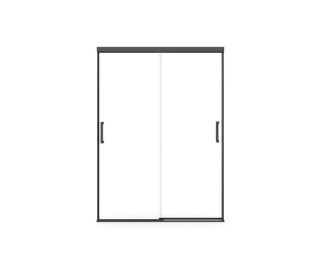MAAX 138521-900-340-000 Incognito 74 51-54 x 74 in. 8mm Bypass Shower Door for Alcove Installation with Clear glass in Matte Black