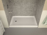 ANZZI SB-AZ04LD-R 36 x 60 in. Left Drain Single Threshold Shower Base in White