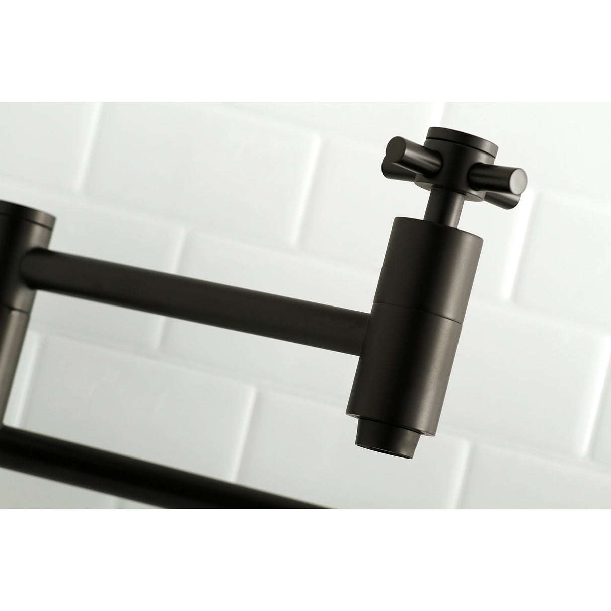 Kingston Brass KS8100DX Concord Wall Mount Pot Filler Kitchen Faucet, Matte Black