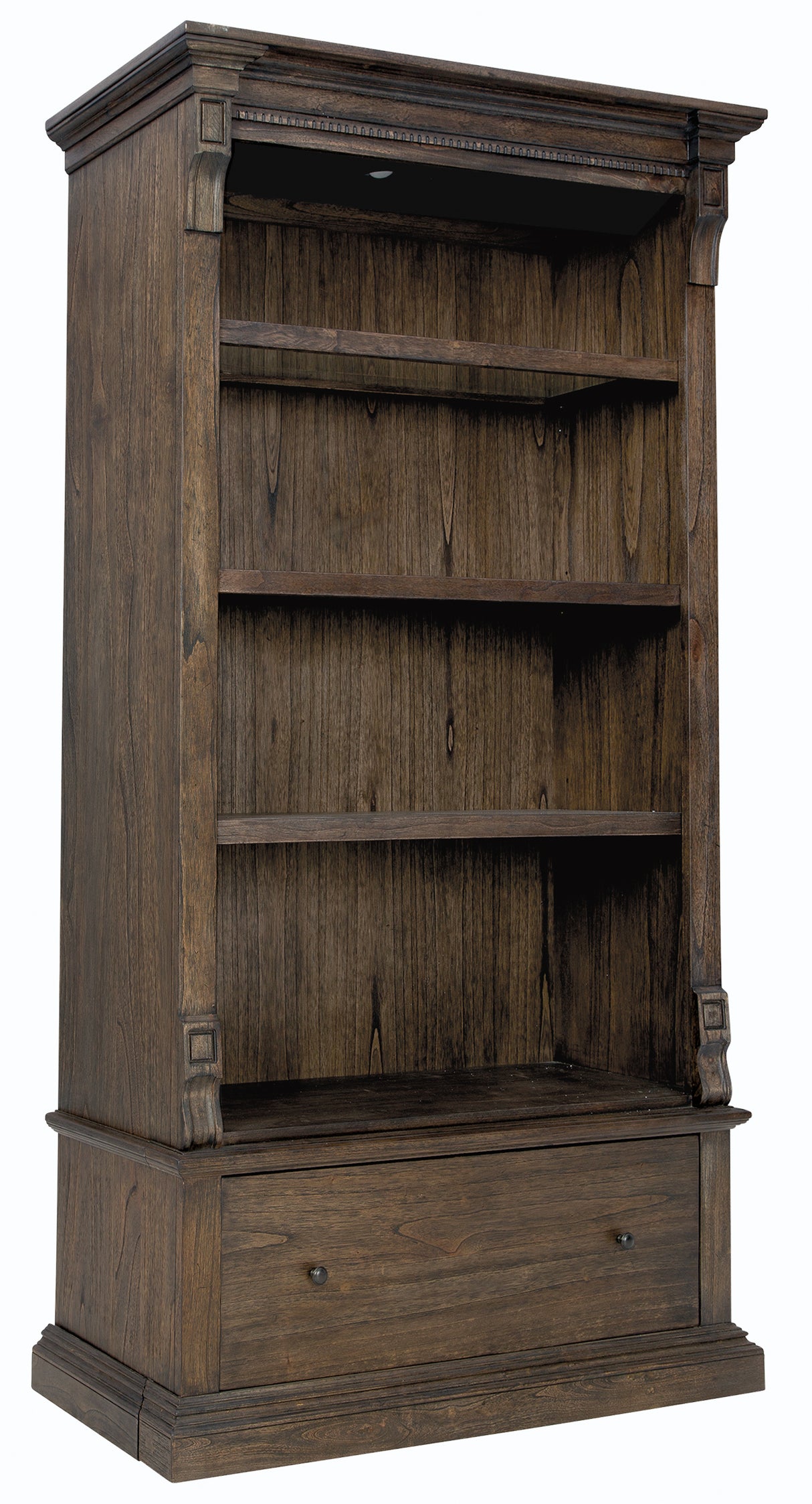 Hekman 79424 Wellington Estates Office 46.75in. x 19.5in. x 84.5in. Executive Center Bookcase