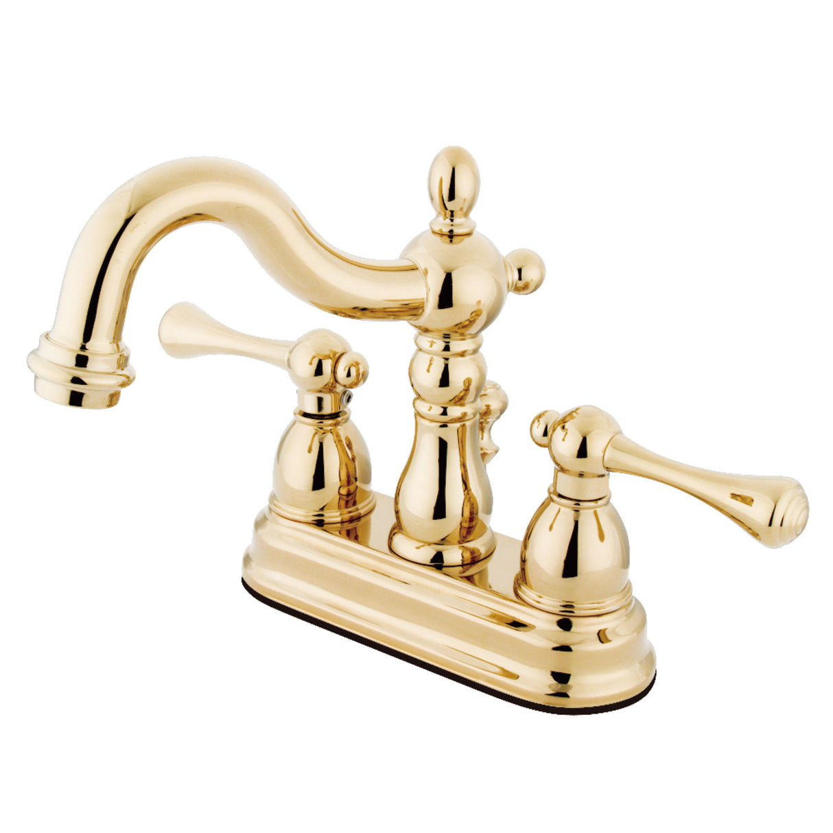 Kingston Brass KB1602BL 4 in. Centerset Bathroom Faucet, Polished Brass