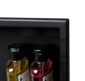 ALFI brand 24 x 12 Black Matte Stainless Steel Horizontal Single Shelf Bath Shower Niche