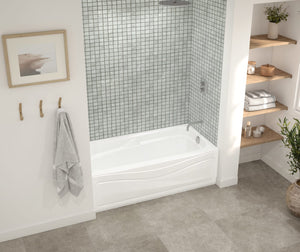 MAAX 105684-002-001-104 Corinthia II 60 x 30 Acrylic Alcove Right-Hand Drain Bathtub in White - Product Pack