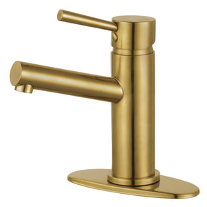 Fauceture LS8423DL Concord Single-Handle Bathroom Faucet with Push Pop-Up, Brushed Brass