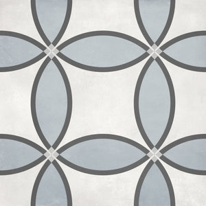 Anatolia Tile 8X8 Form Matte Tide Zenith Deco Porcelain Tile 60-331  - premium natural stone mosaic tile from Anatolia Tile, available at PoshHaus showroom in Keene, NH