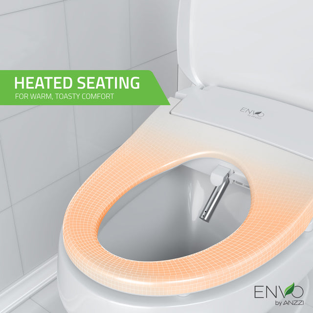 ANZZI TL-AZEB105BR Lunar Elongated Smart Electric Bidet Toilet Seat with Remote Control, Heated Seat, Air Purifier, and Deodorizer