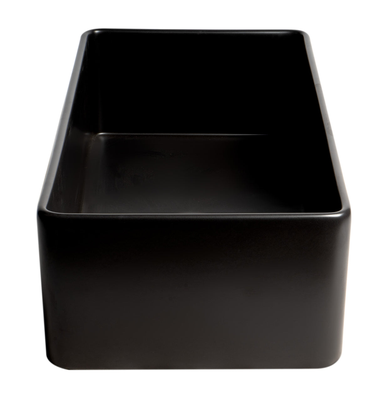 Black Matte Smooth Apron 36" x 18" Single Bowl Fireclay Farm Sink