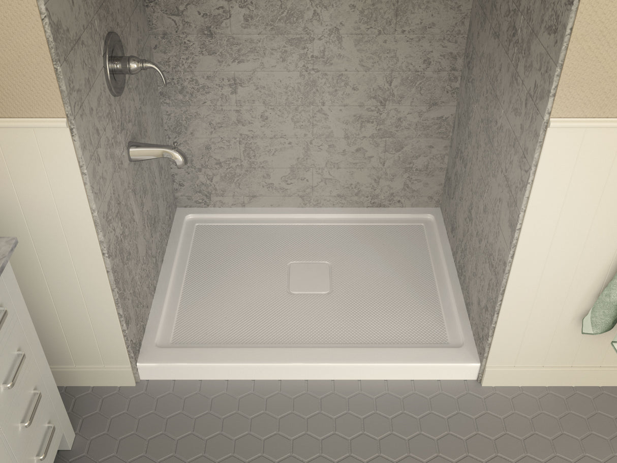 ANZZI SB-AZ011WC Fissure Series 48 in. x 36 in. Shower Base in White