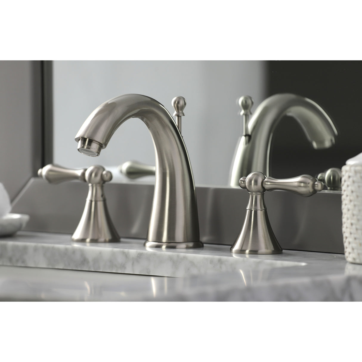 Kingston Brass KS2978AL 8 in. Widespread Bathroom Faucet, Brushed Nickel