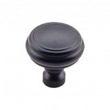 Top Knobs TK880 Brixton Rimmed Knob 1 1/4 Inch - Flat Black