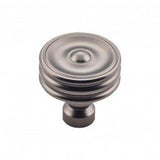 Top Knobs TK881 Brixton Ridged Knob 1 1/4 Inch - Ash Gray