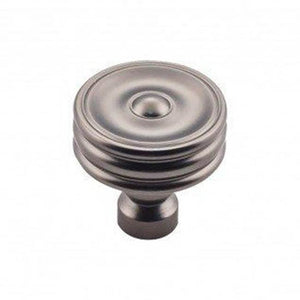Top Knobs TK881 Brixton Ridged Knob 1 1/4 Inch - Ash Gray