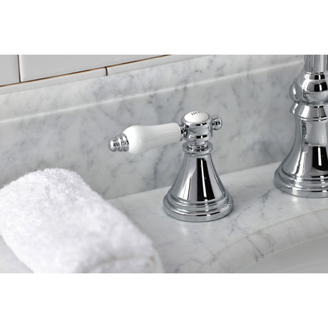 Kingston Brass KS2981BPL Bel-Air Widespread Bathroom Faucet with Brass Pop-Up, Polished Chrome