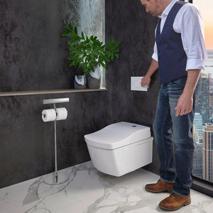 TOTO CWT994CEMFG#01 + SN994M01 Neorest EW Wall-Hung Dual-Flush Toilet Bowl & Washlet in Cotton