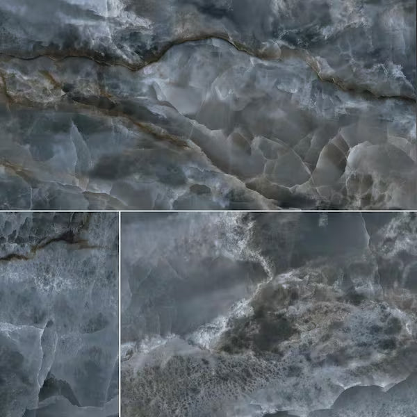 Tourmaline 24 in. x 48 in. Polished Porcelain Onyx Look Floor and Wall Tile (15.50 sq. ft./Case)
