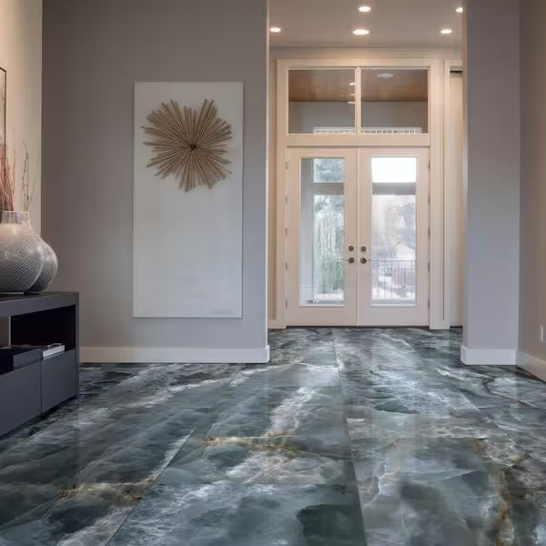 Tourmaline 24 in. x 48 in. Polished Porcelain Onyx Look Floor and Wall Tile (15.50 sq. ft./Case)