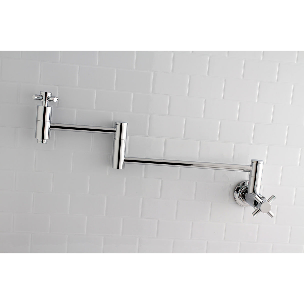 Kingston Brass KS8101DX Concord Wall Mount Pot Filler Kitchen Faucet, Polished Chrome