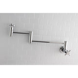 Kingston Brass KS8101DX Concord Wall Mount Pot Filler Kitchen Faucet, Polished Chrome