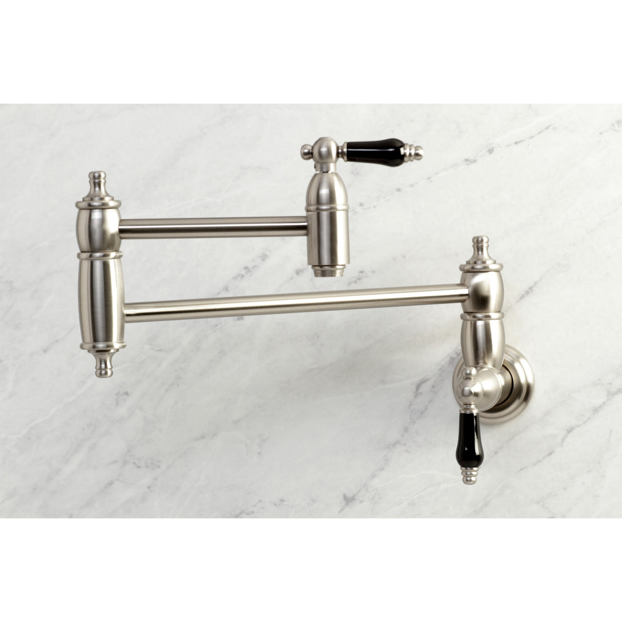 Kingston Brass KS3108PKL Duchess Wall Mount Pot Filler, Brushed Nickel