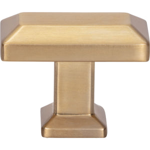 Atlas Homewares Sweetbriar Lane Rectangle Knob 1 3/8 Inch Warm Brass