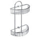 ALFI brand AB9534 Polished Chrome Wall Mounted Double Basket Shower Shelf Bathroom Accessory