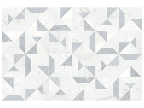 Anatolia Tile Utopio Tria Polar Honed Natural Stone Waterjet Mosaic 5001-0434-0 Tria Polar - premium natural stone mosaic tile from Anatolia Tile, available at PoshHaus showroom in Keene, NH
